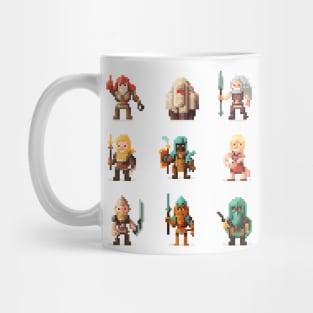 Pixelated video game characters Mug